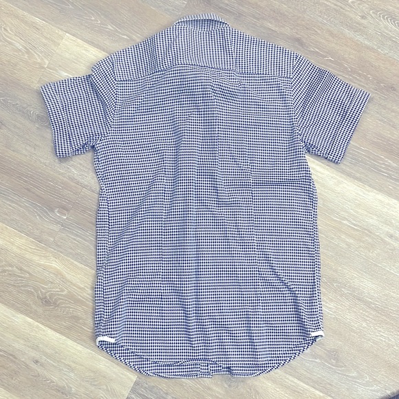 Robert Graham Modern Americana Tailored Fit Blue White Houndstooth Medium - Picture 2 of 14